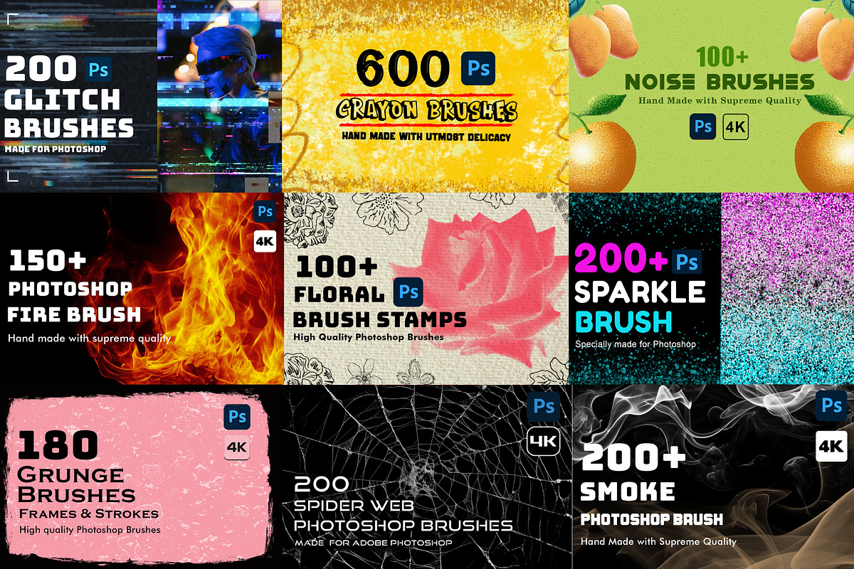 Photoshop Brushes - Mega Bundle