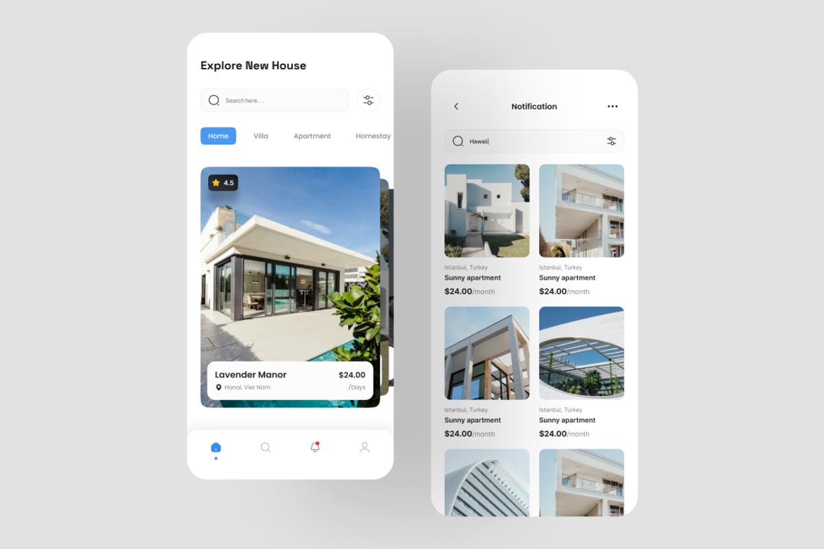 Housy - Real Estate App UI Kit, an UI Kit Template by iDoodle Studio (Photo 4 of 4)