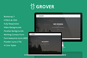 Grover - One-Page HTML5 Template, a Bootstrap Template by Studio Ember (Thumbnail 1 of 2)