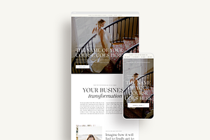 Sales Page Template For Showit