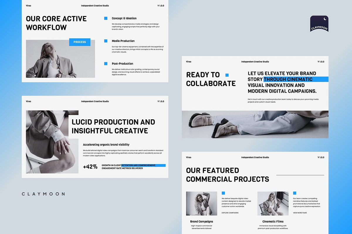 Creative Production House Profile, a Presentation Template by Claymoon Lab (Photo 4 of 7)