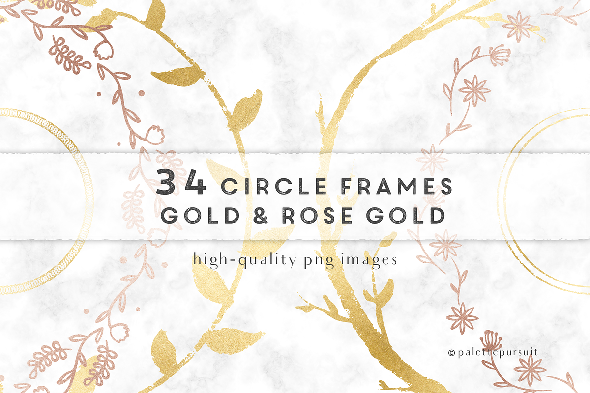Gold & Rose Gold Circle Frames, an Object Graphic by Palette Pursuit (Photo 2 of 7)