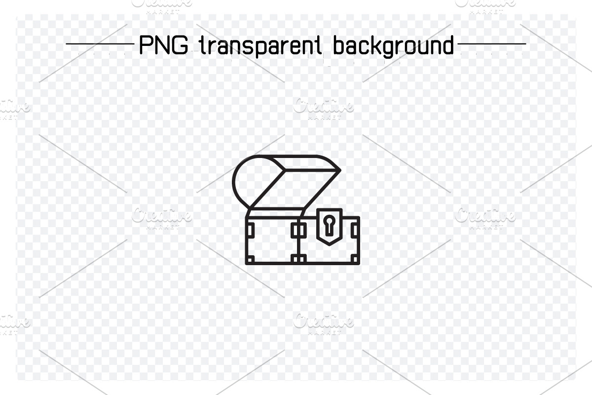 Treasure Chest Line Icons, an Outline Icon by Designfour (Photo 4 of 7)