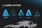 Aqeon - Layered Y2K Font, a Sans Serif Font by Drizy (Thumbnail 4 of 8)