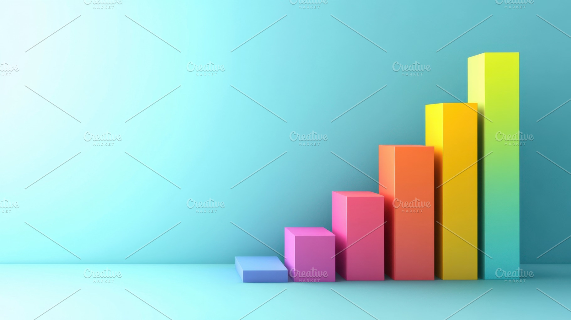 Vibrant growth bar graph, a Photo by Beautiful things