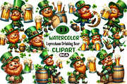 St Patricks Day Leprechaun Drinking, an Illustration by DreamCafeArt (Thumbnail 1 of 4)