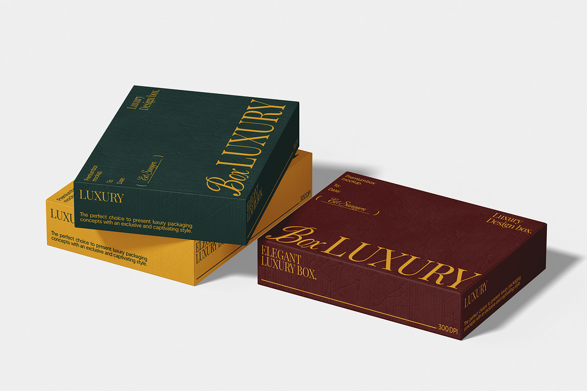 Luxury Box Mockup, a Packaging Mockup by Unerispace (Photo 4 of 4)