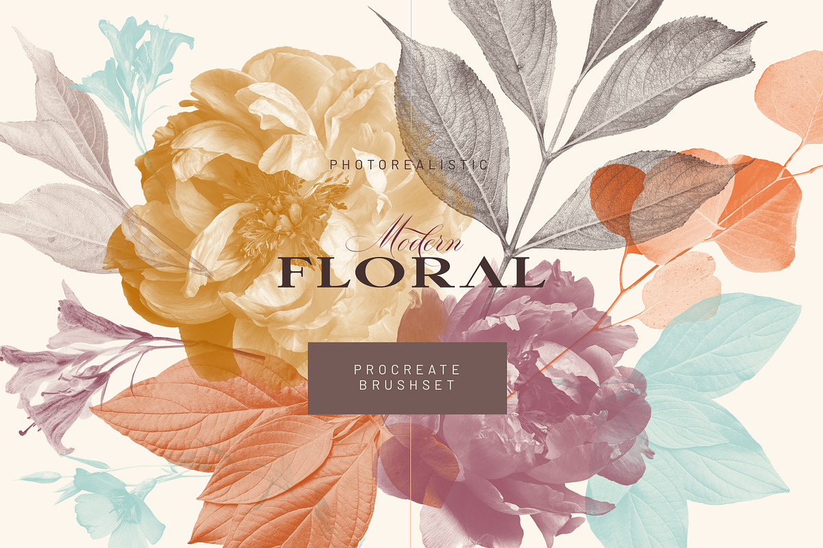 Modern Floral Procreate Brushes, a Brush Add-On by Eclectic Anthology