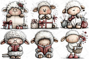 Funny Sheep - Whimsical Clipart, an Illustration by DreamPrint404 (Thumbnail 5 of 5)