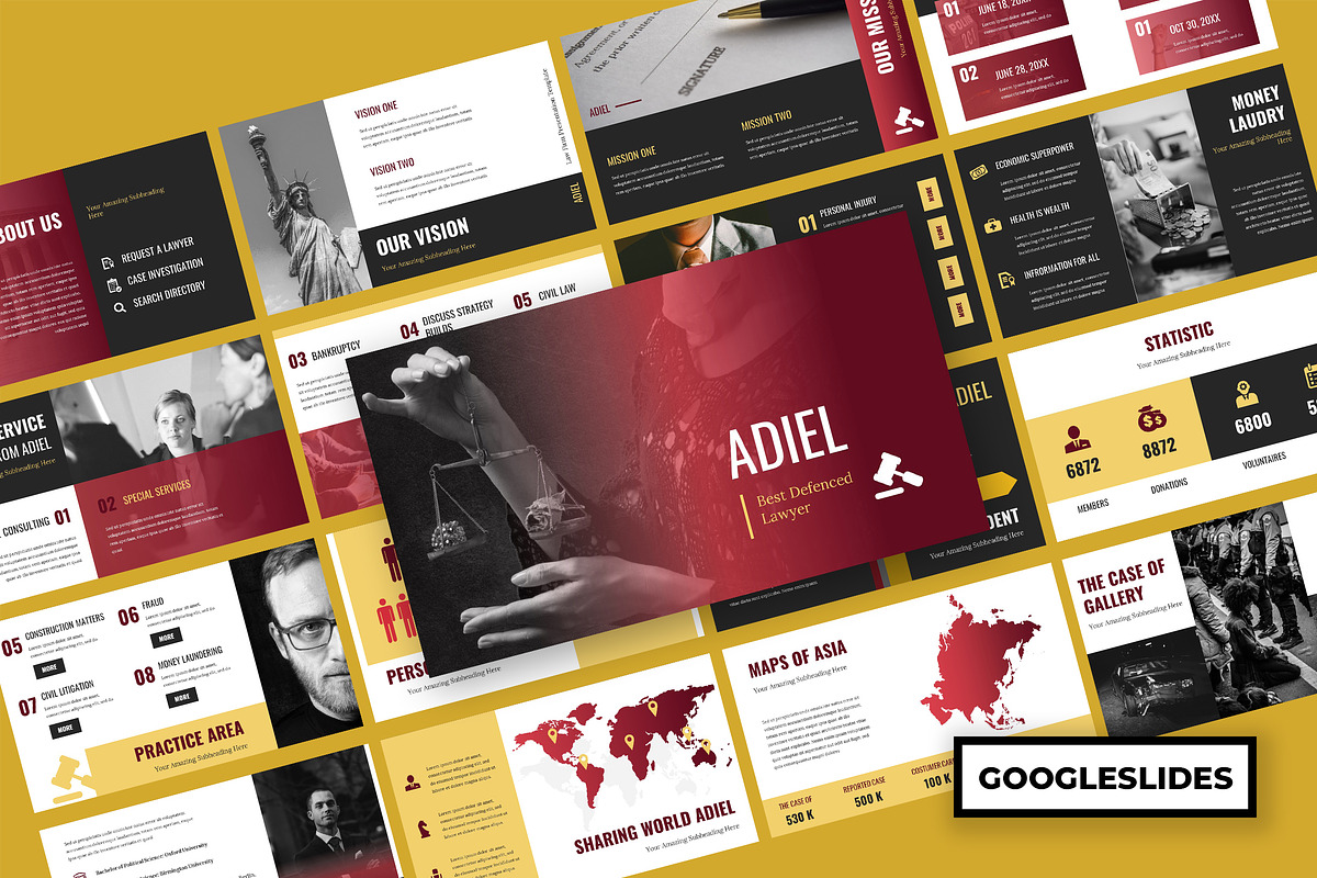 Adiel - Law Google Slides, a Presentation Template by TMint Creative