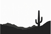 Monochrome Desert Nature Silhouette, an Illustration by jahid234 (Thumbnail 8 of 15)