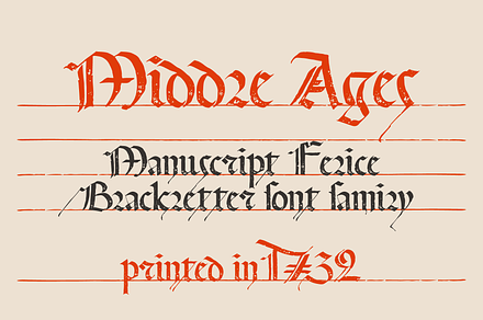 Manuscript Felice blackletter font, a Blackletter Font by kaer_shop