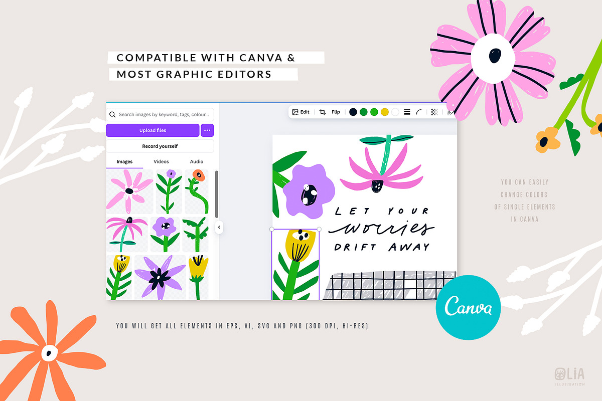 Summer Bloom | 100% Hand drawn, a Decorative Illustration by Olia (Photo 11 of 11)