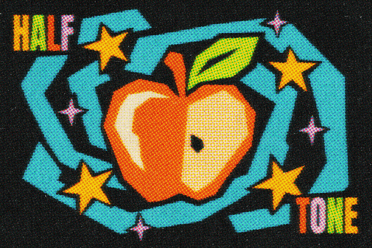 Colorful Halftone Template, a Layer Style Add-On by Design Squad