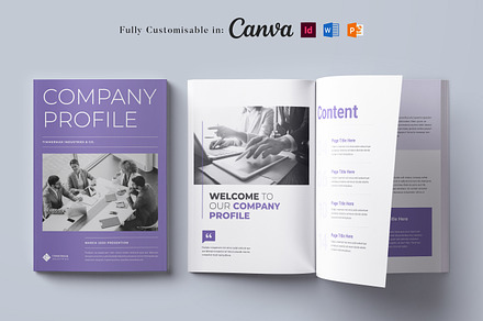 Company Profile Template | Canva, a Brochure Template by DesVert