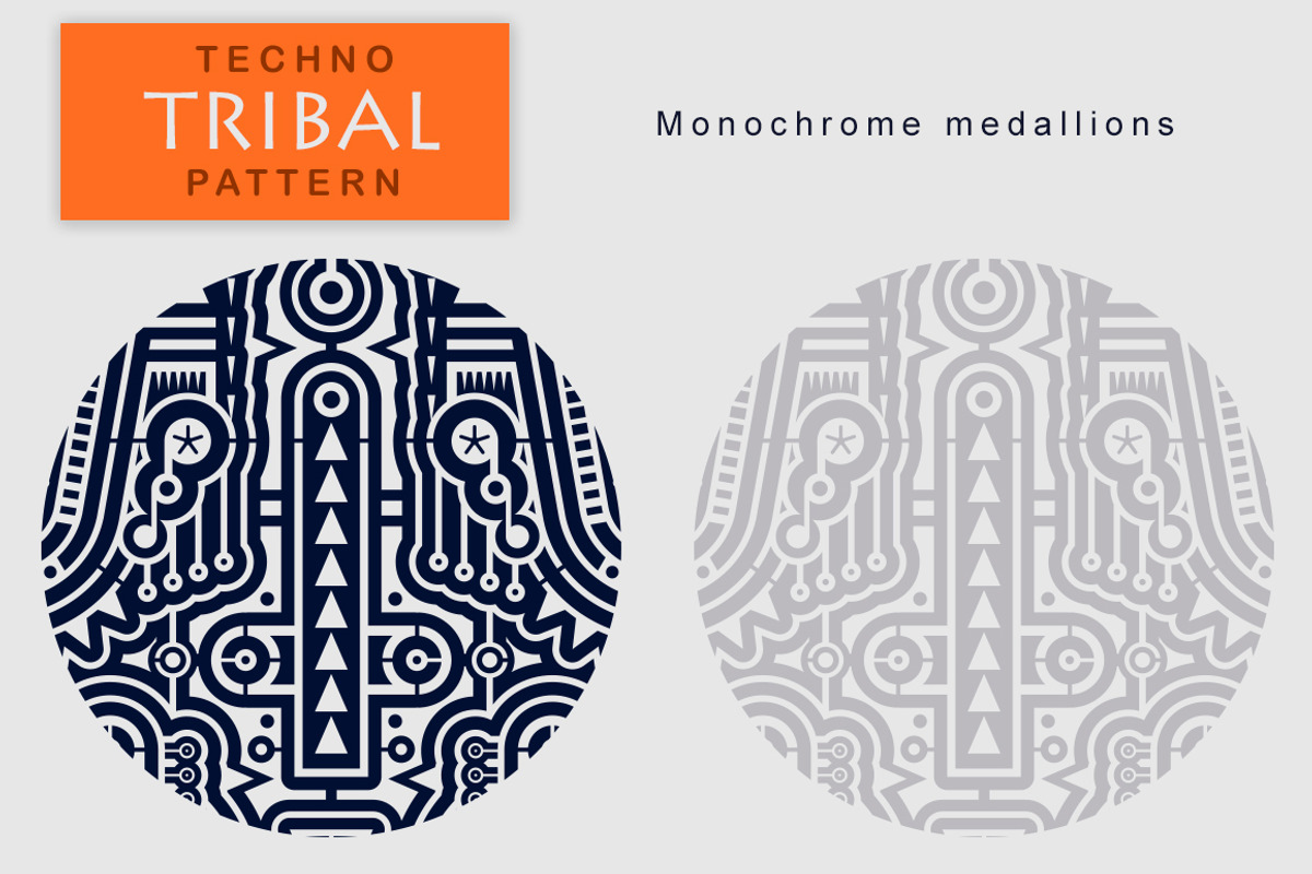 Modern Techno Tribal Pattern, a Graphic by Savgraf