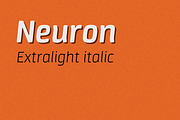 Neuron extralight italic, a Sans Serif Font by sergio (Thumbnail 1 of 3)