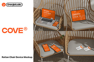 Cove - Rattan Chair Device Mockup, a Device Mockup by orenjidesign