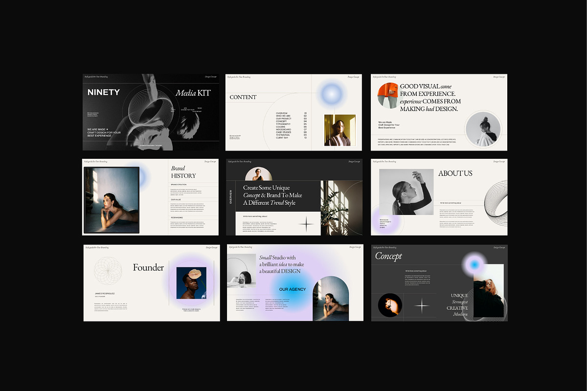 Nineties Brand Media Kit Powerpoint, a Presentation Template by Dirtytemp Studio (Photo 10 of 11)