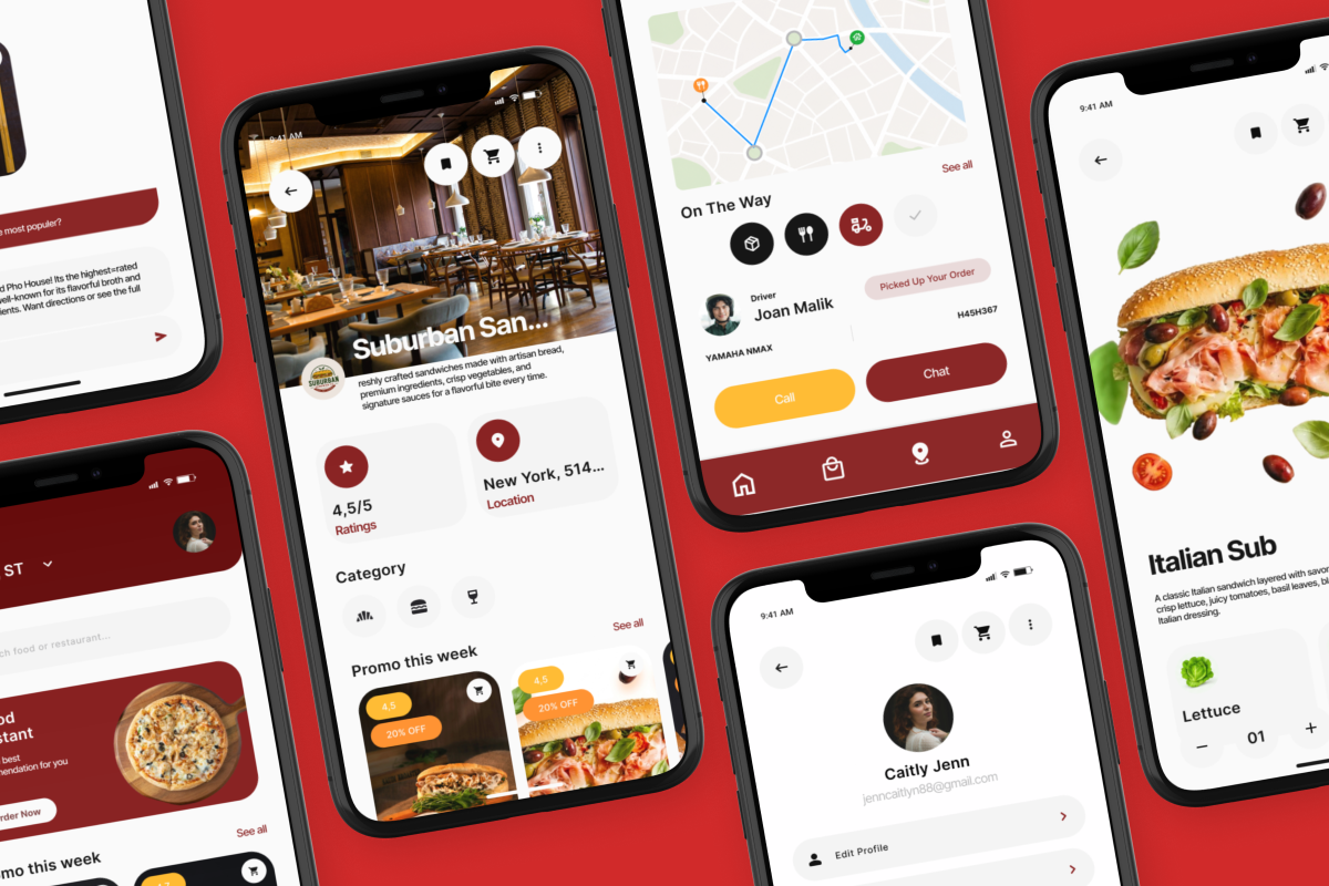 Delicia AI Food Delivery Mobile App, an App Template by trabaskriya (Photo 3 of 5)