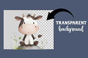 Watercolor Cute Farm Clipart, an Illustration by Designworld (Thumbnail 4 of 6)