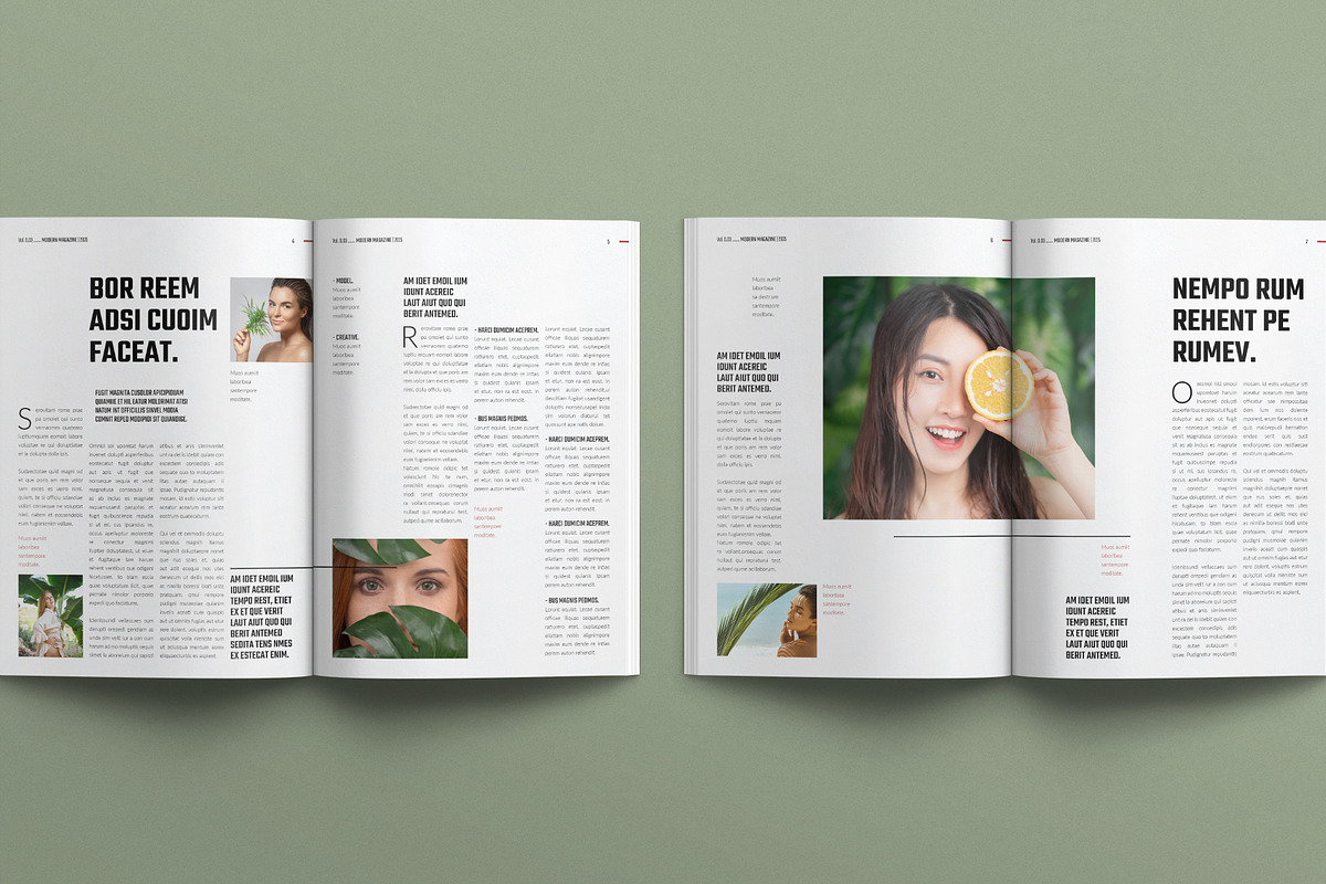 Digital Magazine Layout Template, a Magazine Template by TemplatesForest
