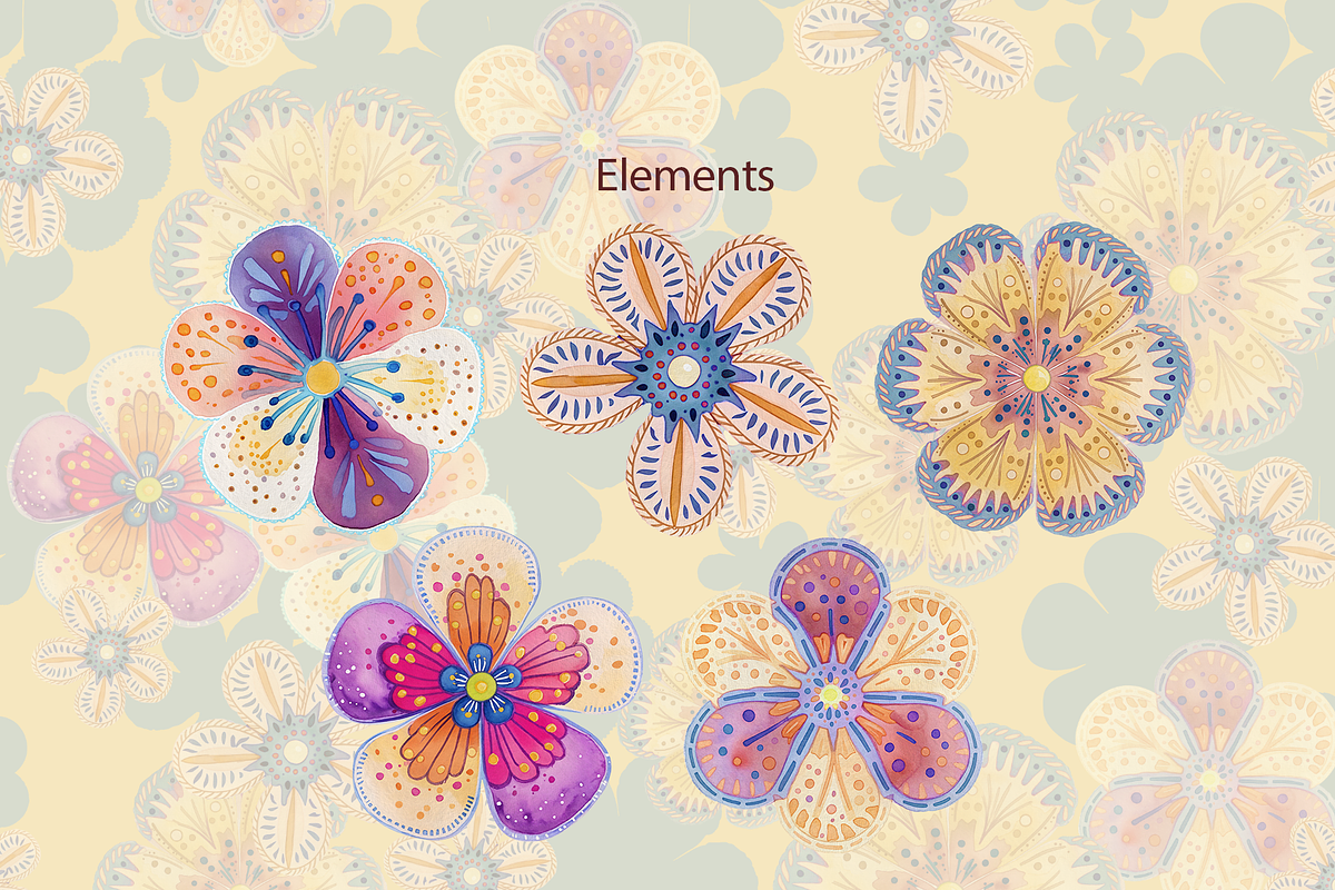 FLOWER UNIQUE, a Pattern Graphic by rumacorakstudio (Photo 4 of 6)