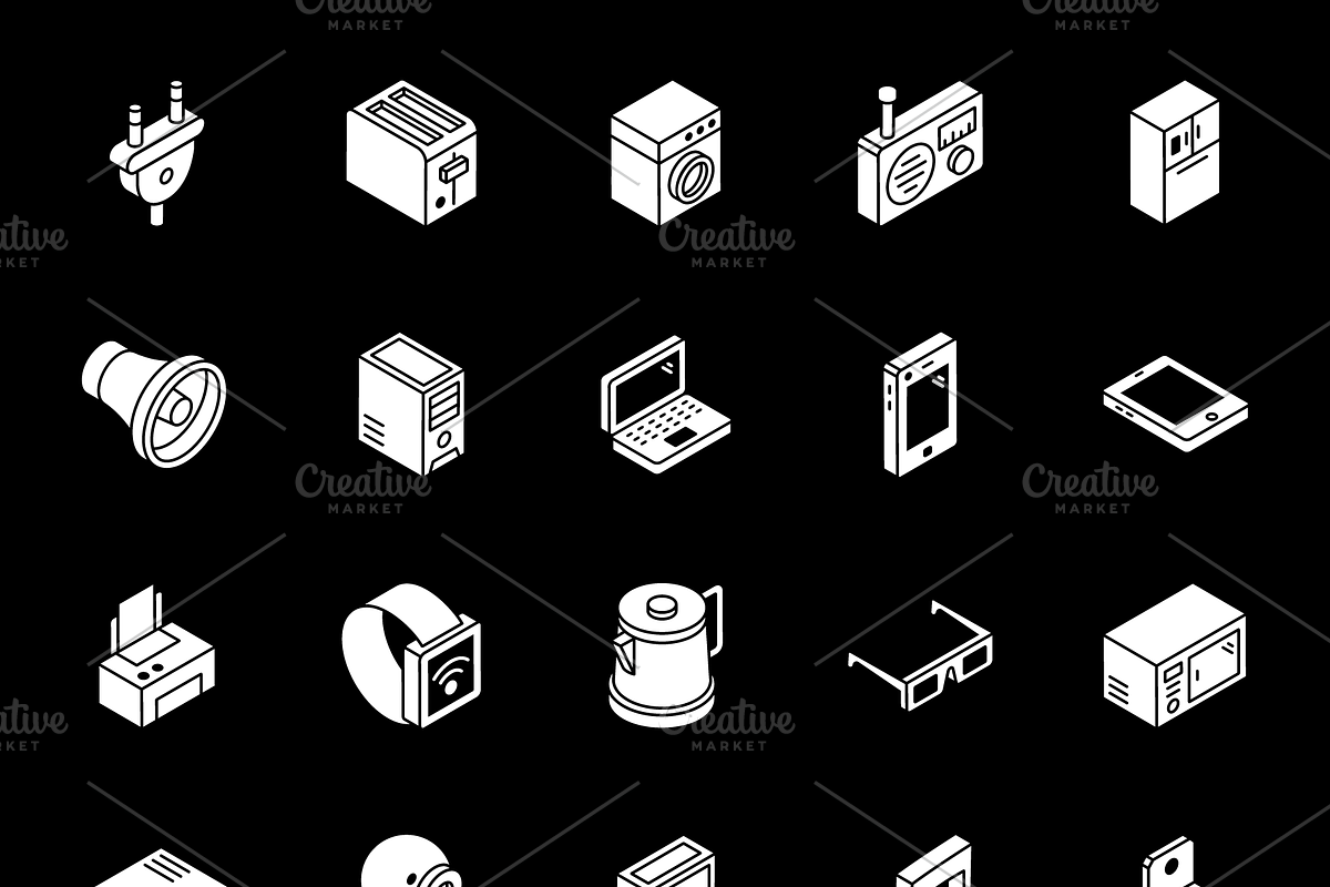 Multimedia and Appliances Icons, an Icon by Brickclay (Photo 6 of 15)