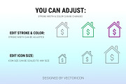Real estate vector outline icon set, an Outline Icon by Icons (Thumbnail 3 of 3)