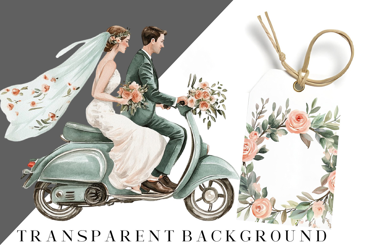 Whimsy Hand-drawn Watercolor Wedding, an Illustration by DreamCafeArt (Photo 8 of 8)