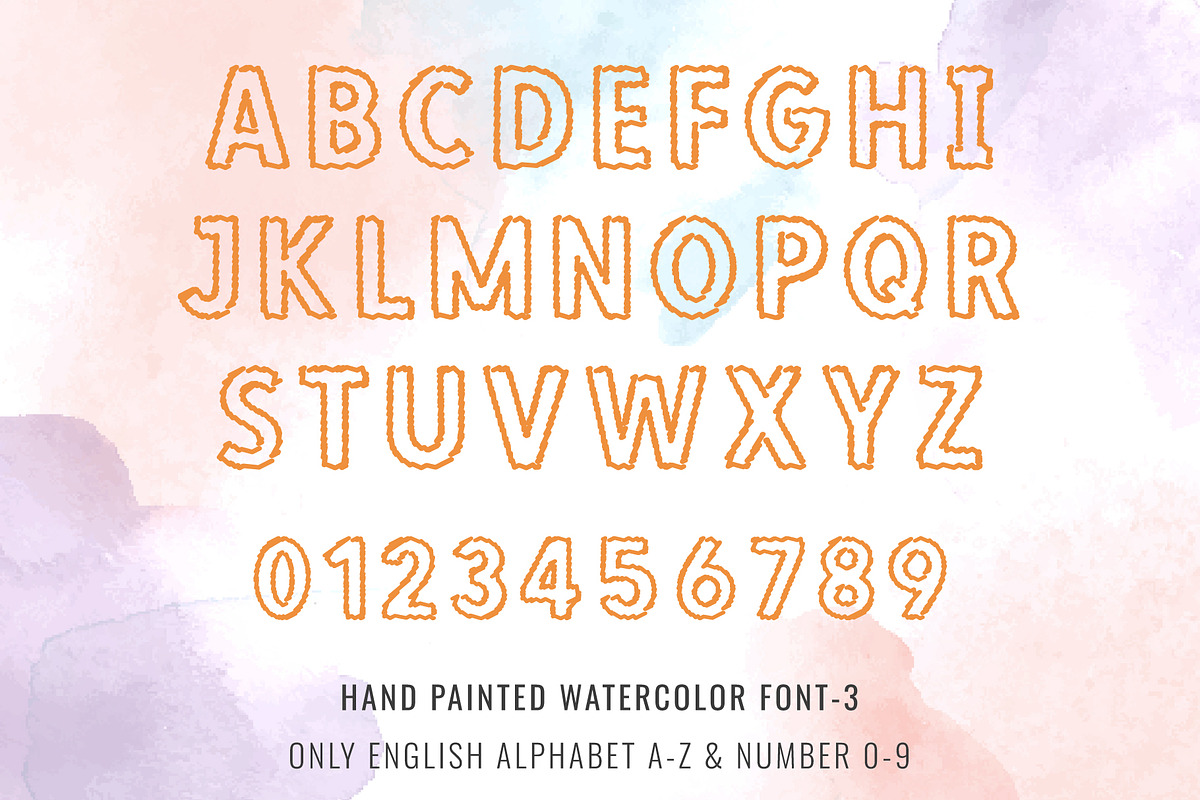 Hand Painted Watercolor Font, a Handwritten Font by Font Craft Studio (Photo 6 of 6)