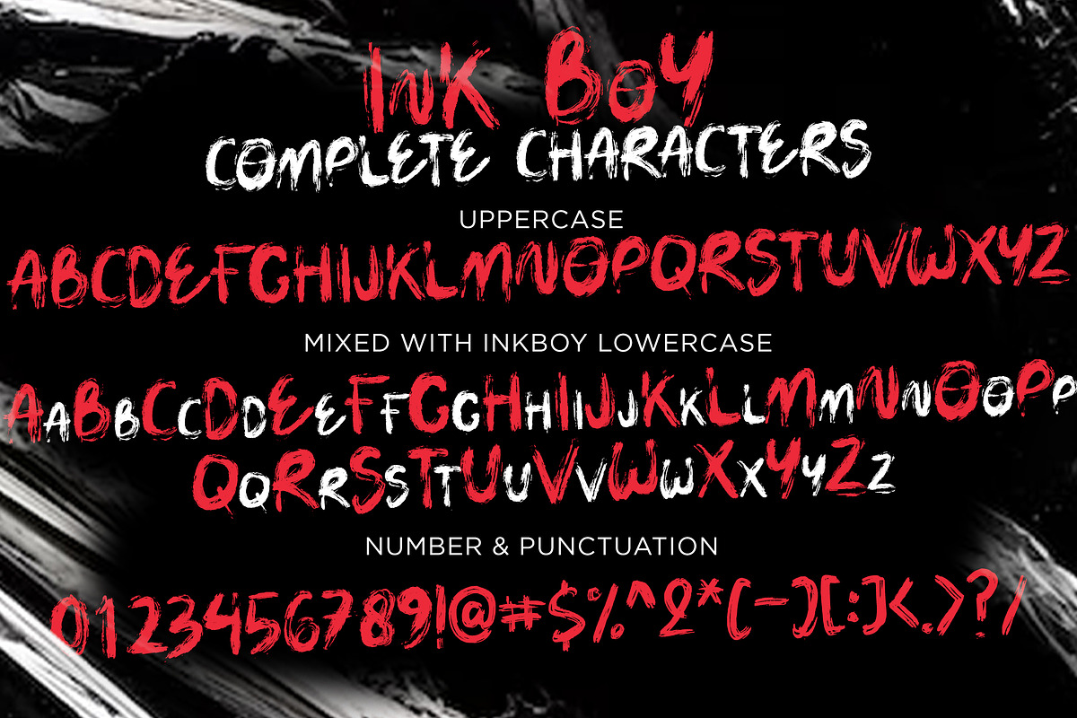 Ink Boy – Textured Brush Font, a Handwritten Font by Dm Studio (Photo 9 of 9)