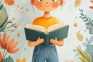 Teacher reading to children in a vibrant classroom setting, a Photo by AS photostudio