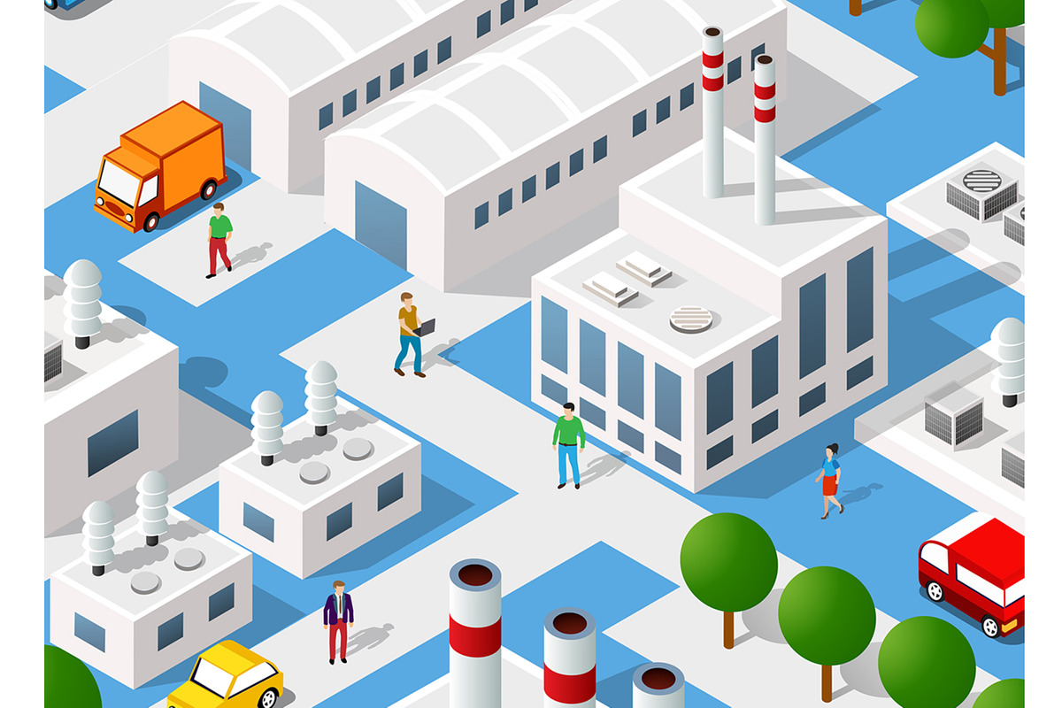 City plant factory industrial, a Work Illustration by AlexZeL (Photo 1 of 3)