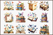 Books and Butterflies Watercolor Bun, an Illustration by Sublimation Artist (Thumbnail 3 of 6)