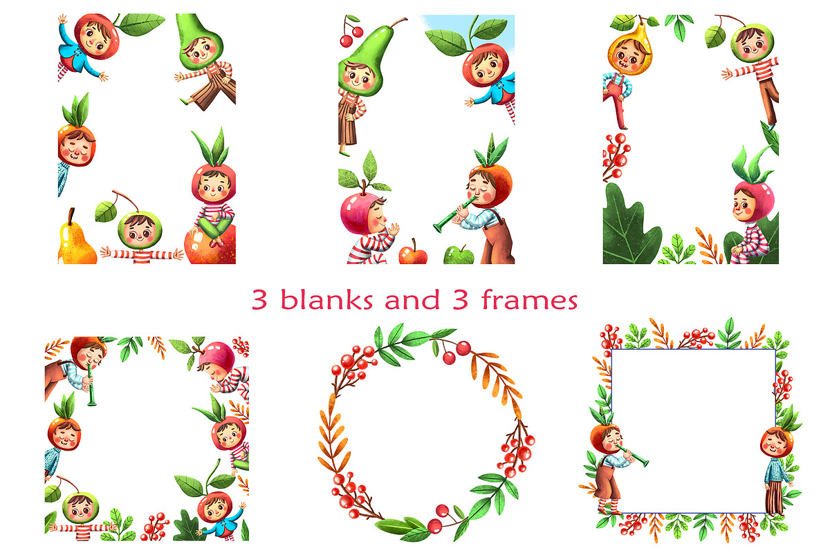 Fruit Babies - Clipart Set, an Education Illustration by Mashamashastu (Photo 5 of 11)
