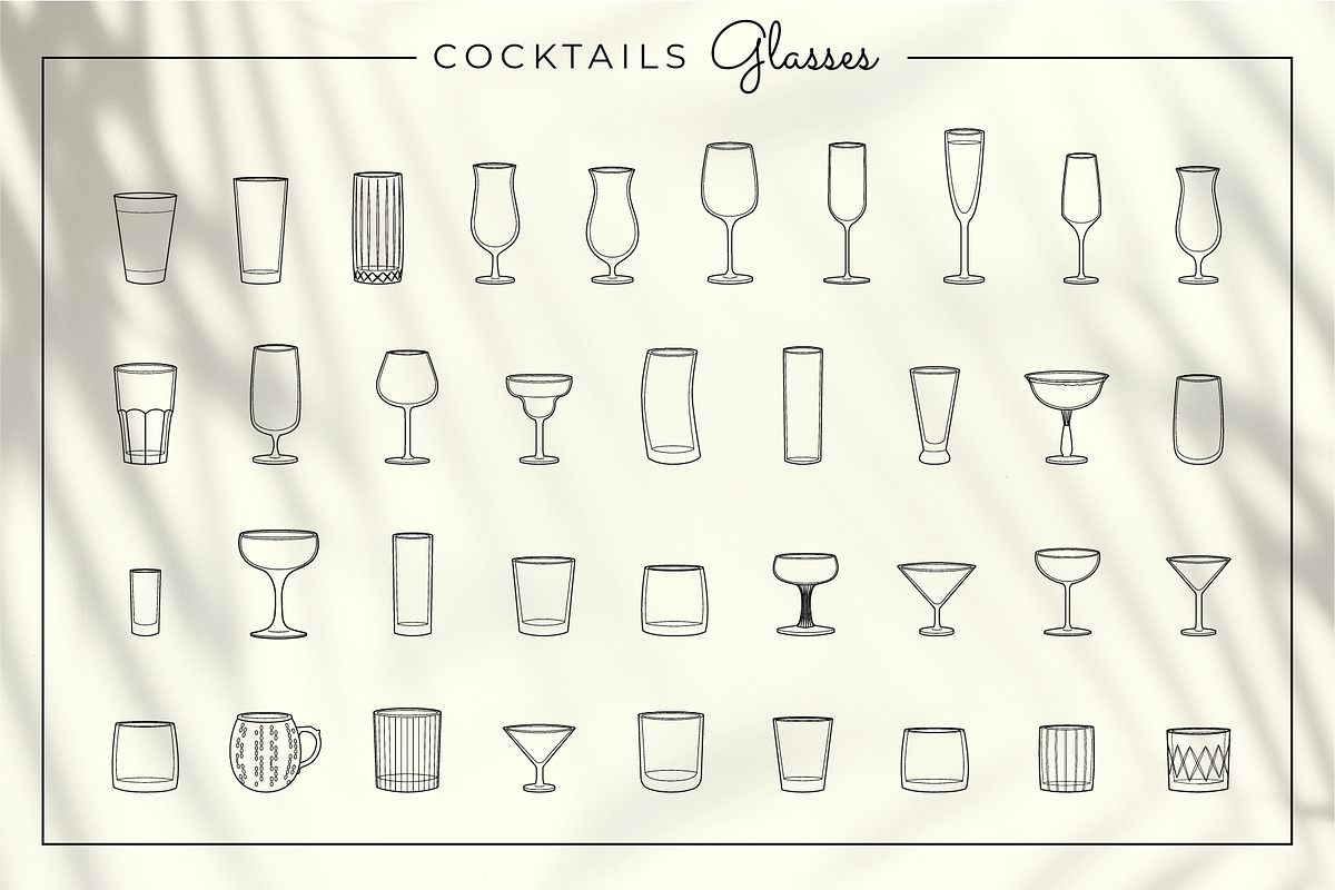Elegant Bar Cocktail bundle, a Food Illustration by Chakraborty Design (Photo 8 of 13)