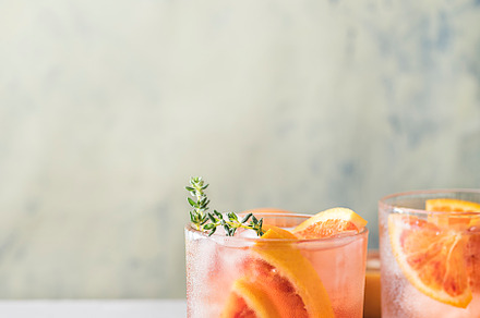 Red cocktail with Campari or bitter