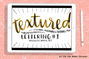 Textured Lettering Brushes Set 1