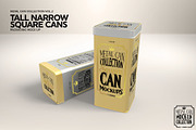 Tall Narrow Square Cans Mockup, a Product Mockup by INCDesign (Thumbnail 5 of 7)