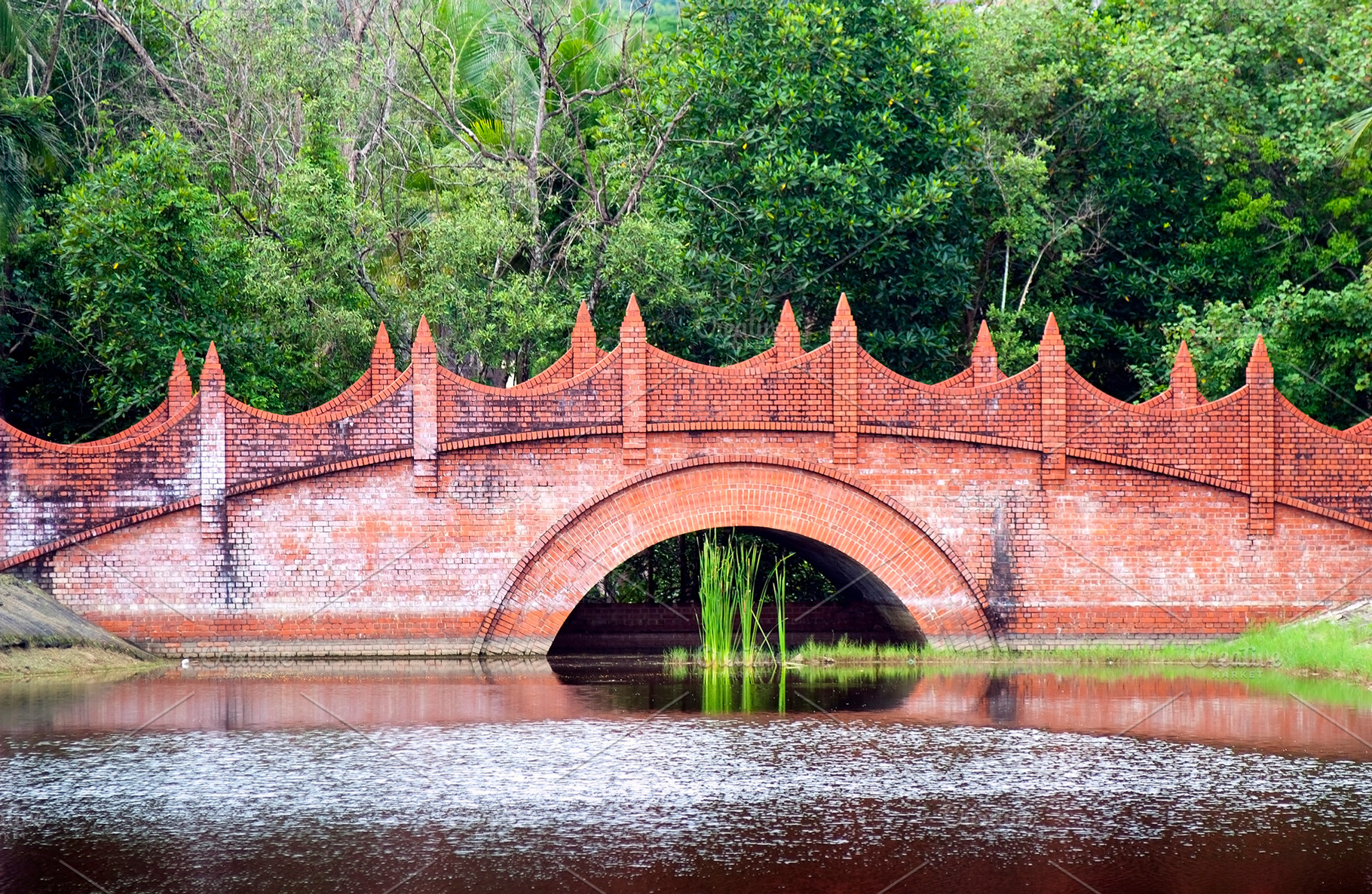 Classic Red Brick Bridge, an Architecture Photo by THP Creative