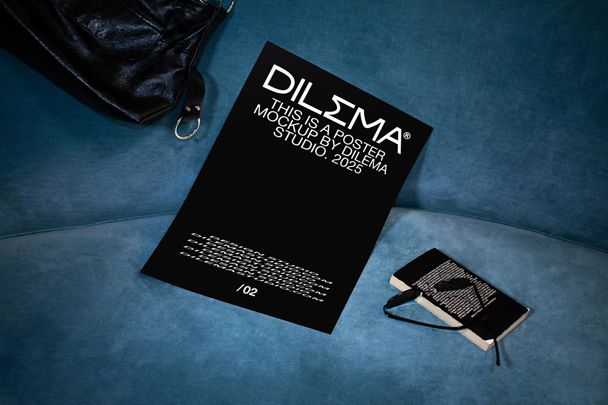 Poster Mockup on Velvet Sofa, a Mockup by Dilema Studio Mockups (Photo 1 of 3)