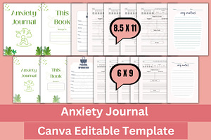 Anxiety Journal Canva Template KDP