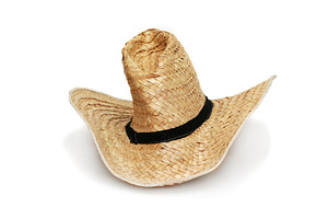 Straw hat isolated, a Photo by saiko3p