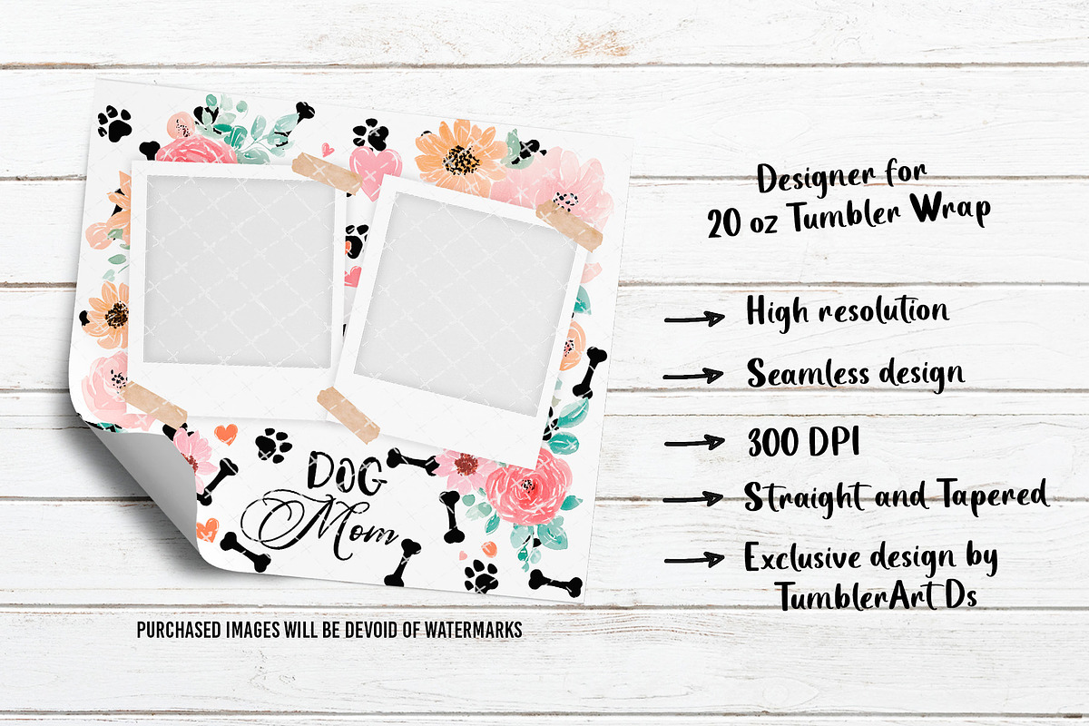 Custom photo dog mom 20 oz Tumbler, a Graphic by TumblerArtDS (Photo 3 of 3)