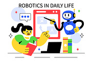 10 Robotics Daily Life Illustration, a Technology Illustration by denayunebgt (Thumbnail 4 of 4)