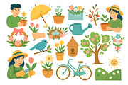 Spring Doodle Set, a Seasonal Illustration by ananastya (Thumbnail 5 of 5)