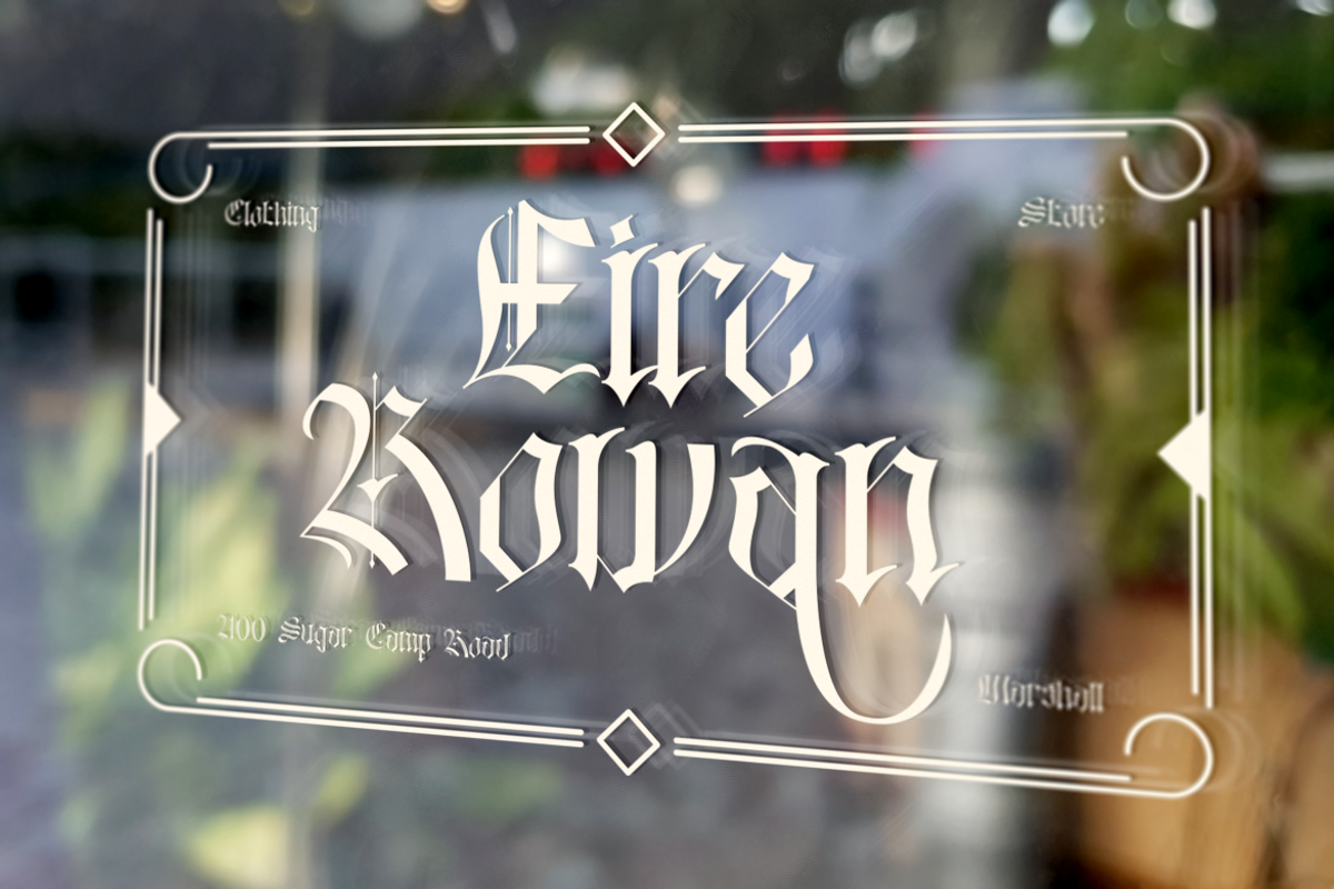 Black Eoghan Blackletter Font, a Blackletter Font by PutraCetol Studio (Photo 11 of 11)