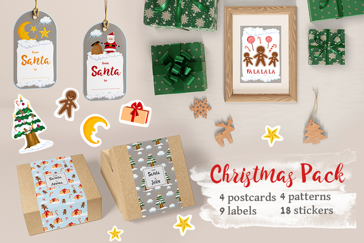 Christmas cards, stickers, labels, a Card Template by land art (Photo 1 of 13)