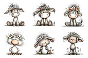 Whimsical spring farm animals clipar, an Illustration by SinaCreation (Thumbnail 3 of 11)